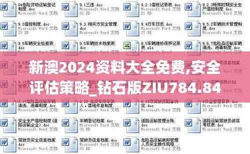 新澳2024资料大全免费,安全评估策略_钻石版ZIU784.84