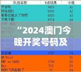“2024澳门今晚开奖号码及香港记录分析,数据解读工具CPE952.6版”