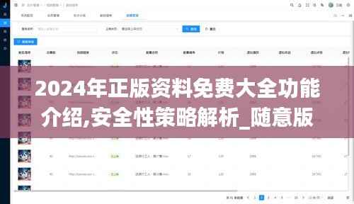 2024年正版资料免费大全功能介绍,安全性策略解析_随意版KCB959.36