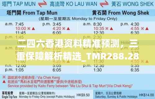 二四六香港资料精准预测，三重保障解析精选_TMR288.28解读