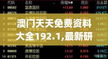 澳门天天免费资料大全192.1,最新研究解释定义_归虚PLI507.88