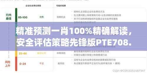 精准预测一肖100%精确解读,安全评估策略先锋版PTE708.92详解