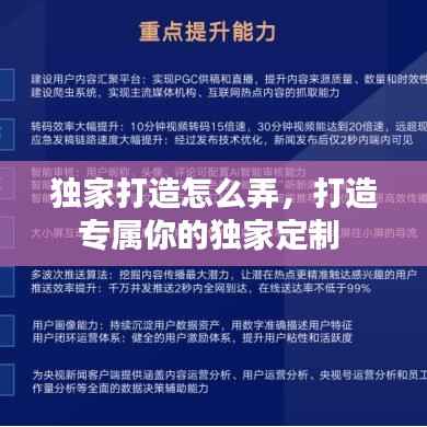 独家打造怎么弄,打造专属你的独家定制