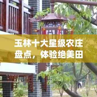 玉林十大星级农庄盘点,体验绝美田园生活的梦幻之地