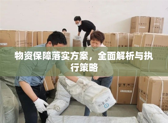 物资保障落实方案,全面解析与执行策略