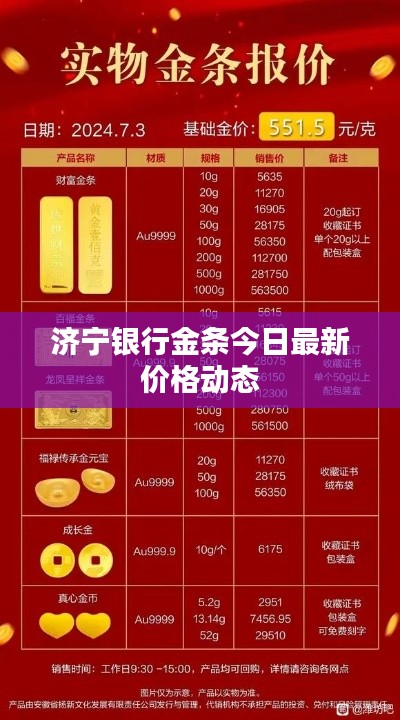 济宁银行金条今日最新价格动态