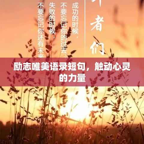 励志唯美语录短句,触动心灵的力量