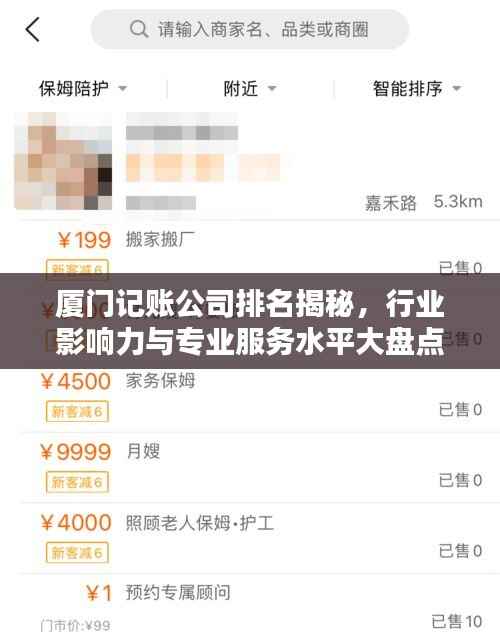 厦门记账公司排名揭秘,行业影响力与专业服务水平大盘点